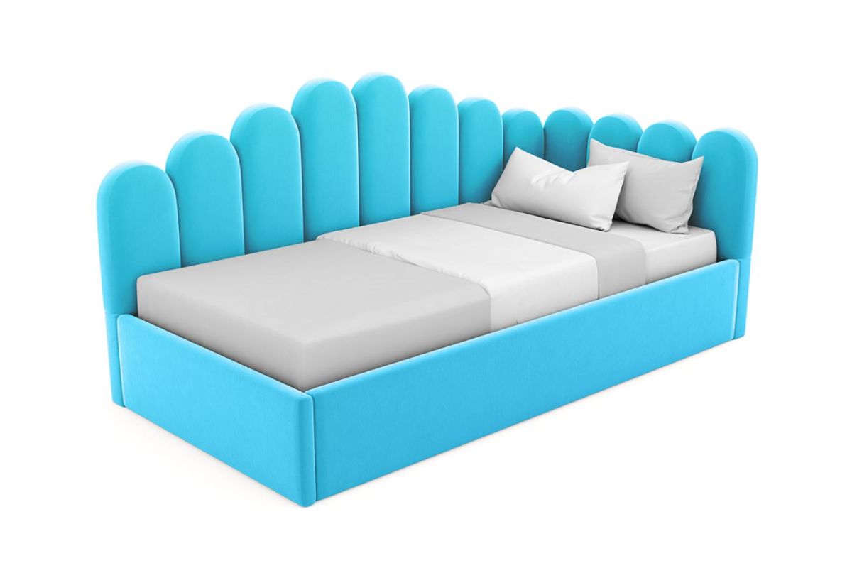 Кровать угловая Лилу интерьерная +основание/ПМ/бельевое дно (80х200) | фото 25