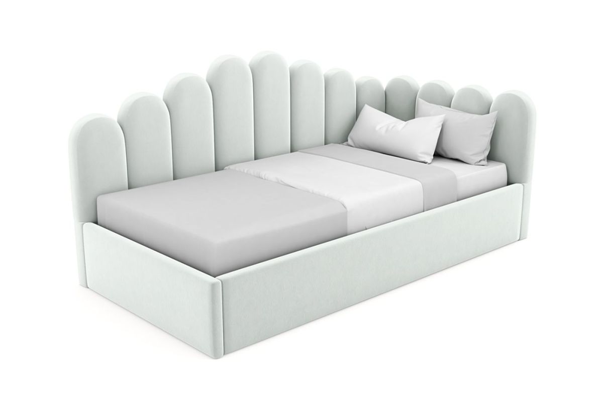 Кровать угловая Лилу интерьерная +основание/ПМ/бельевое дно (120х200) | фото 8