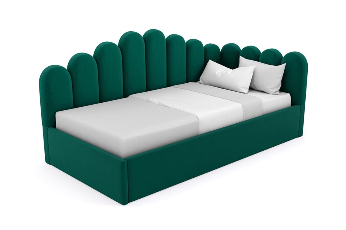 Кровать угловая Лилу интерьерная +основание/ПМ/бельевое дно (120х200) | фото 18