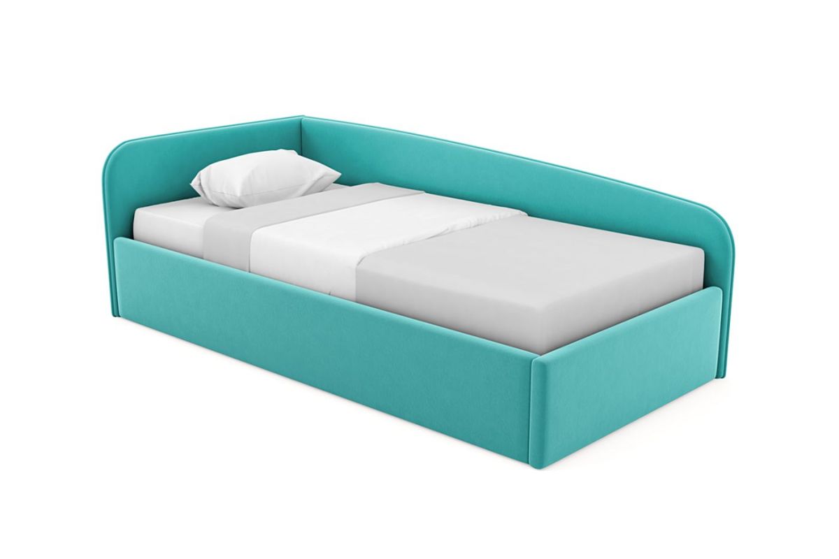 Кровать угловая Лэсли интерьерная +основание/ПМ/бельевое дно (80х200) | фото 24