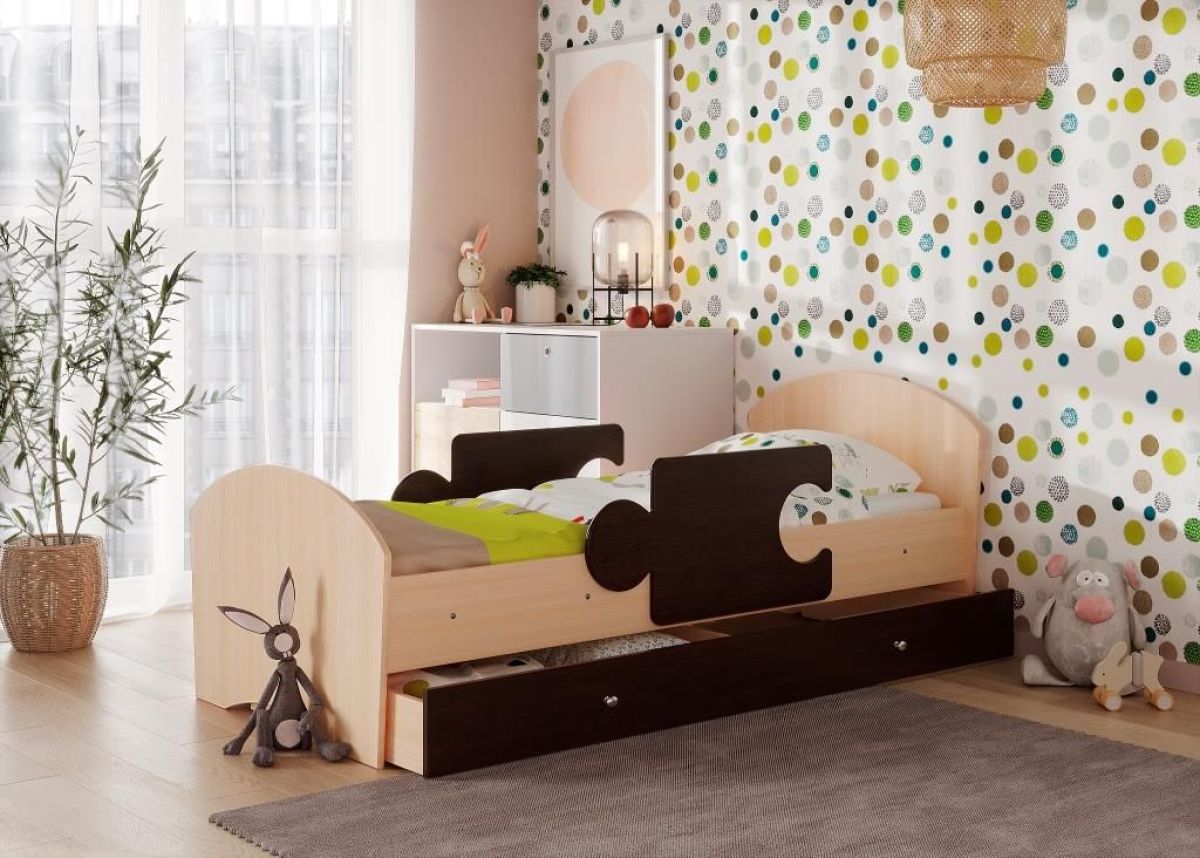 Кровать "Мозайка" на ламелях + бортики + ящики | фото 10