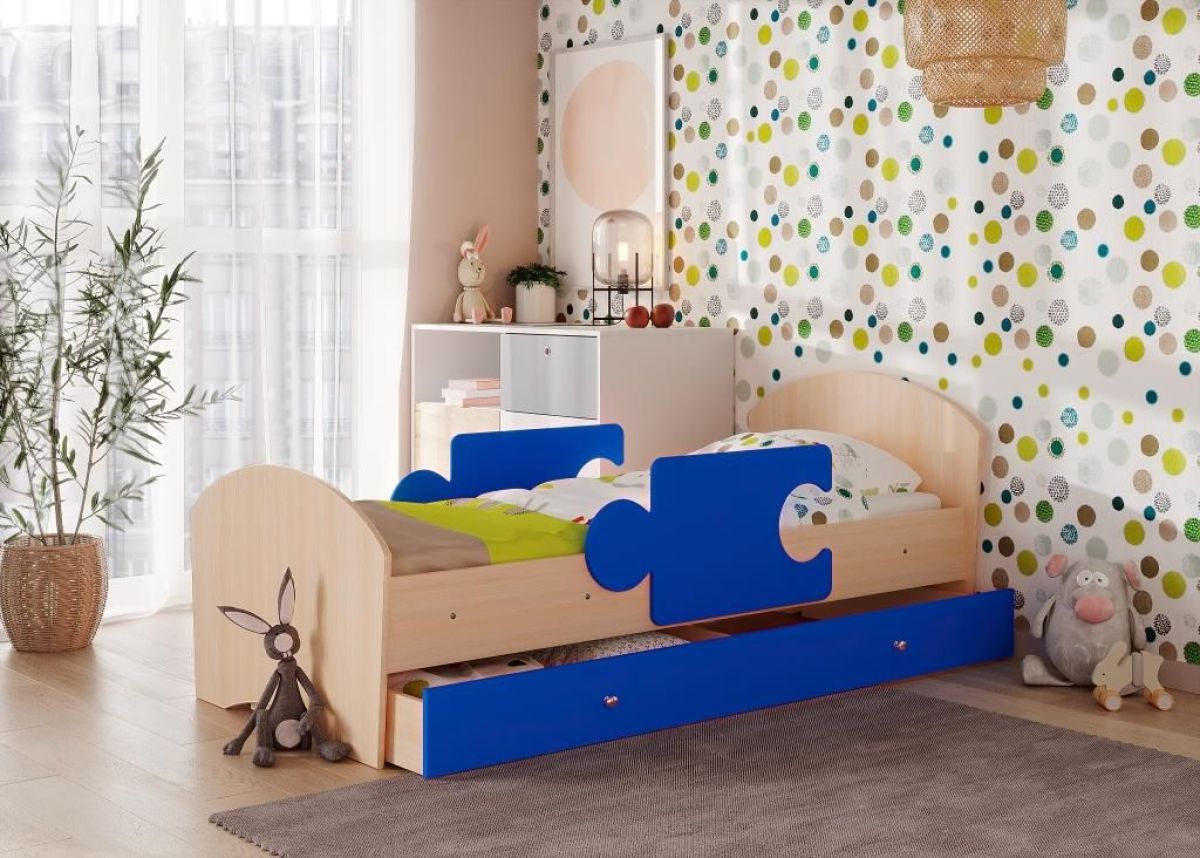 Кровать "Мозайка" на щитах + бортики + ящики | фото 8