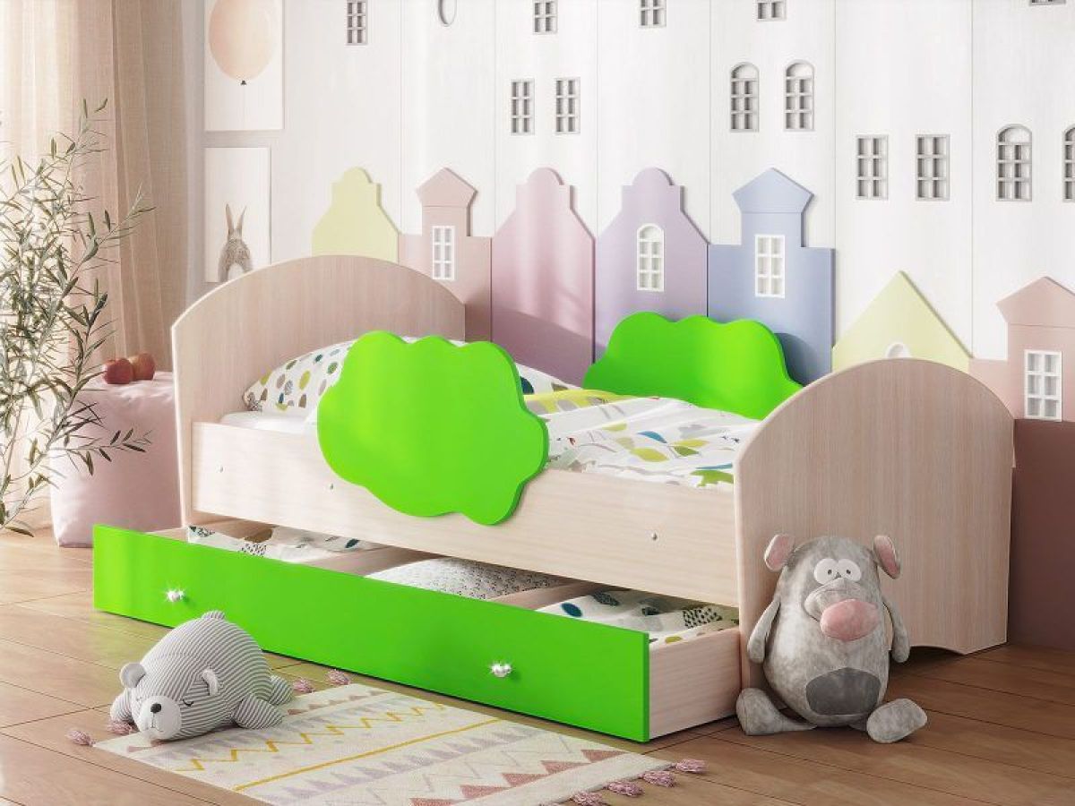 Кровать "Тучка" на щитах с бортиками + ящик | фото 6