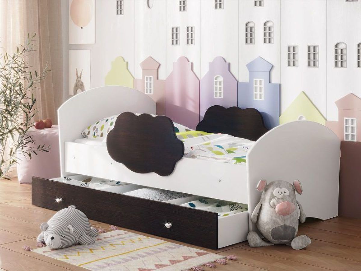 Кровать "Тучка" на щитах с бортиками + ящик | фото 11