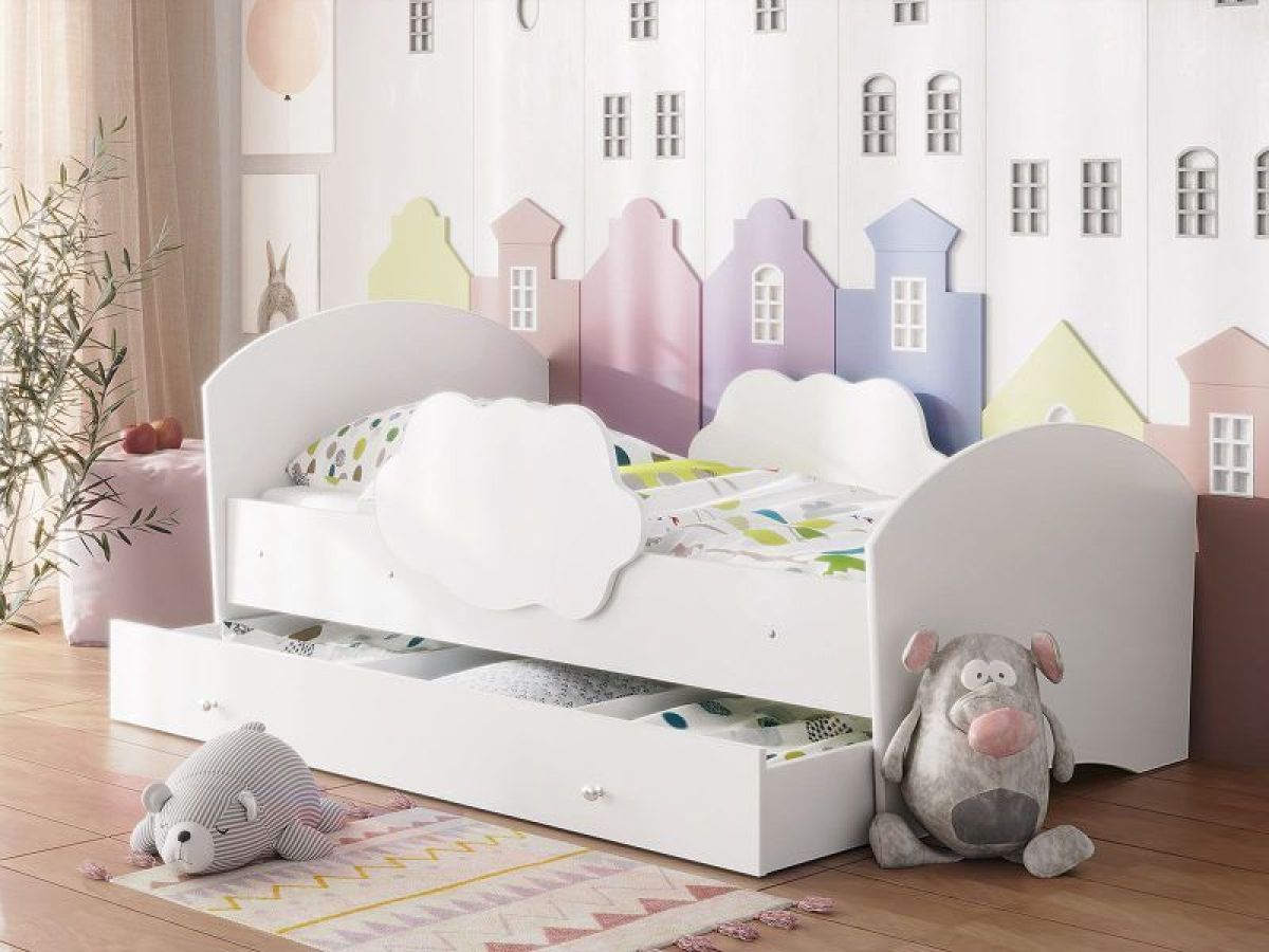 Кровать "Тучка" на щитах с бортиками + ящик | фото 12