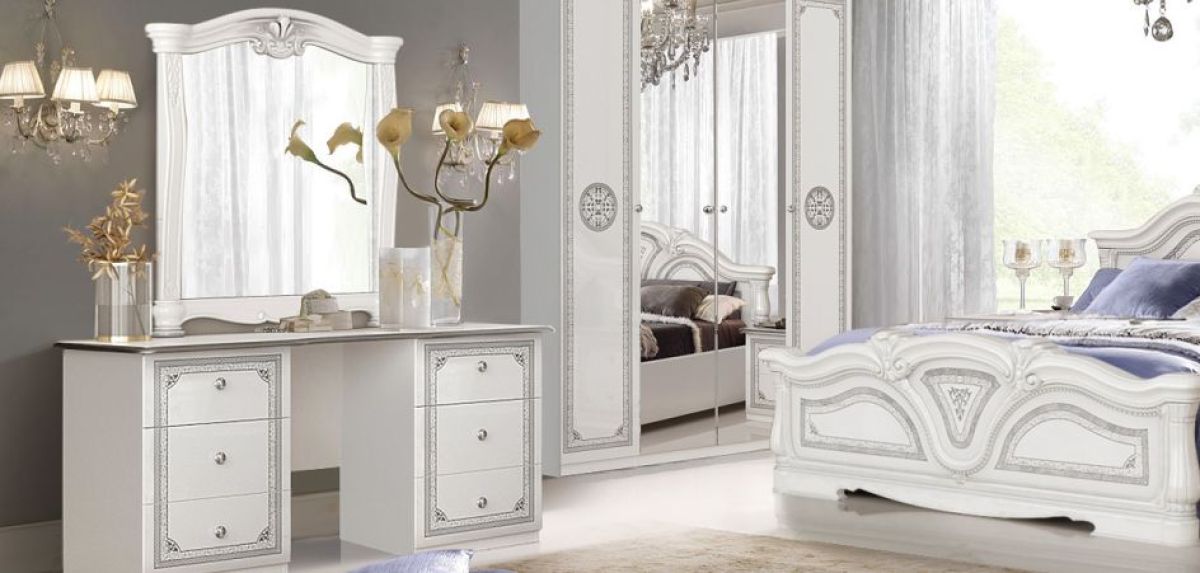 Зеркало в раме (12.150) Грация (белый/серебро) | фото 2