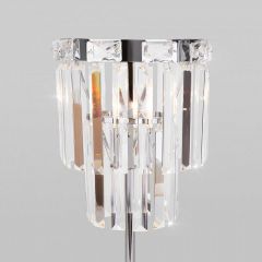Настольная лампа декоративная Eurosvet Elegante 01136/1 хром/прозрачный хрусталь Strotskis | фото 4