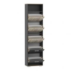 Прихожая "Санти" (модульная) Антрацит/Крафт Серый | фото 13