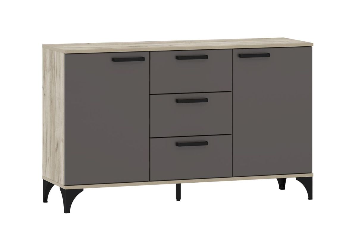 Гостиная "Марсель" (модульная) Софт Графит/Дуб Крафт Серый | фото 10