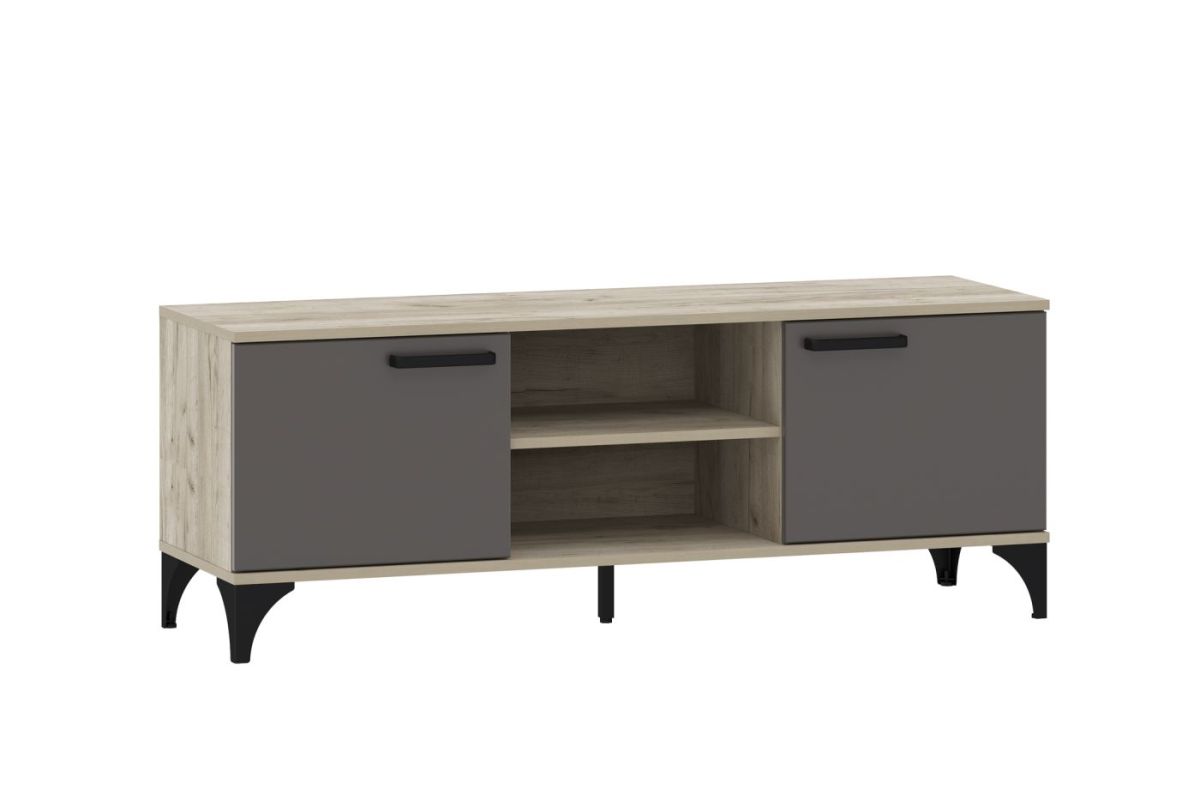 Гостиная "Марсель" (модульная) Софт Графит/Дуб Крафт Серый | фото 2