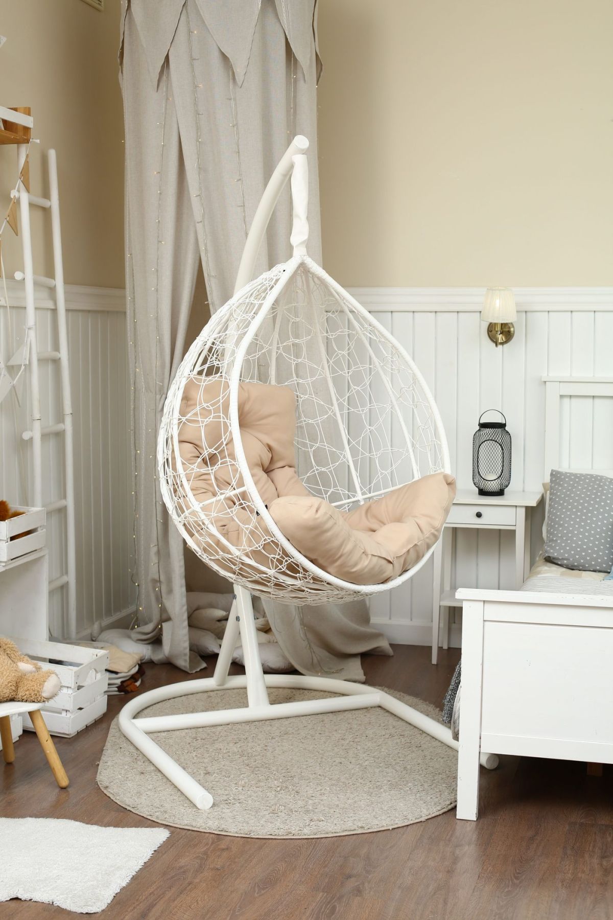 Подвесное кресло-кокон Бароло (белый/белый) | фото 17