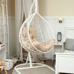 Подвесное кресло-кокон Бароло (белый/белый) | фото 17