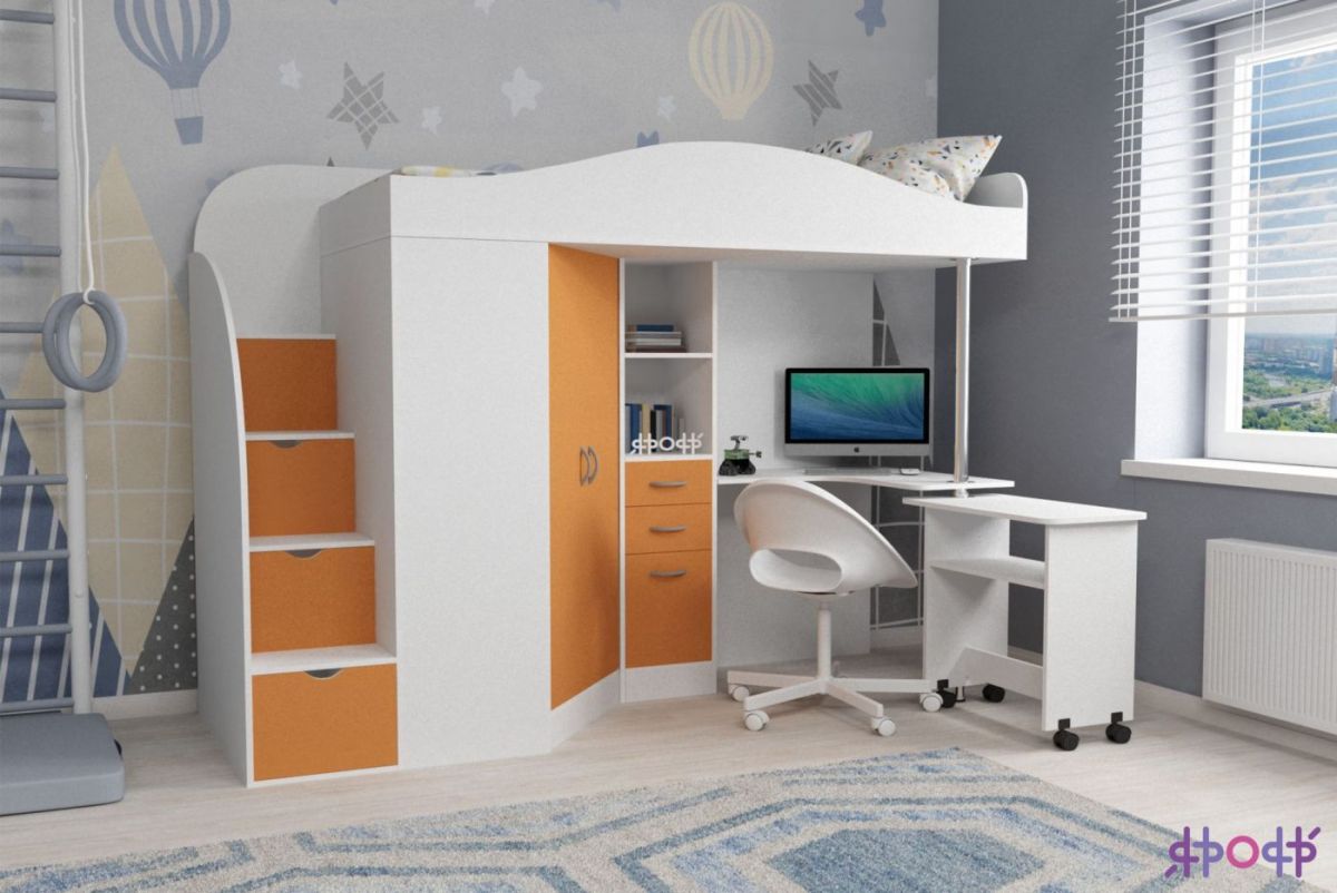 Кровать-чердак Юниор 4 (800*1900) | фото 11