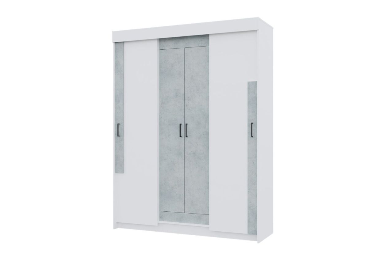 Спальный гарнитур VICTOR (модульный) Белый-Бетон | фото 13