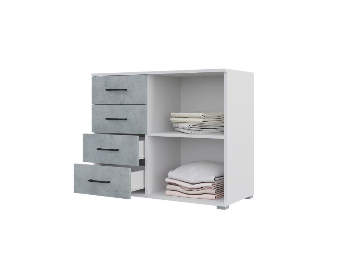 Спальный гарнитур NOVA (модульный) белый/бетон | фото 8