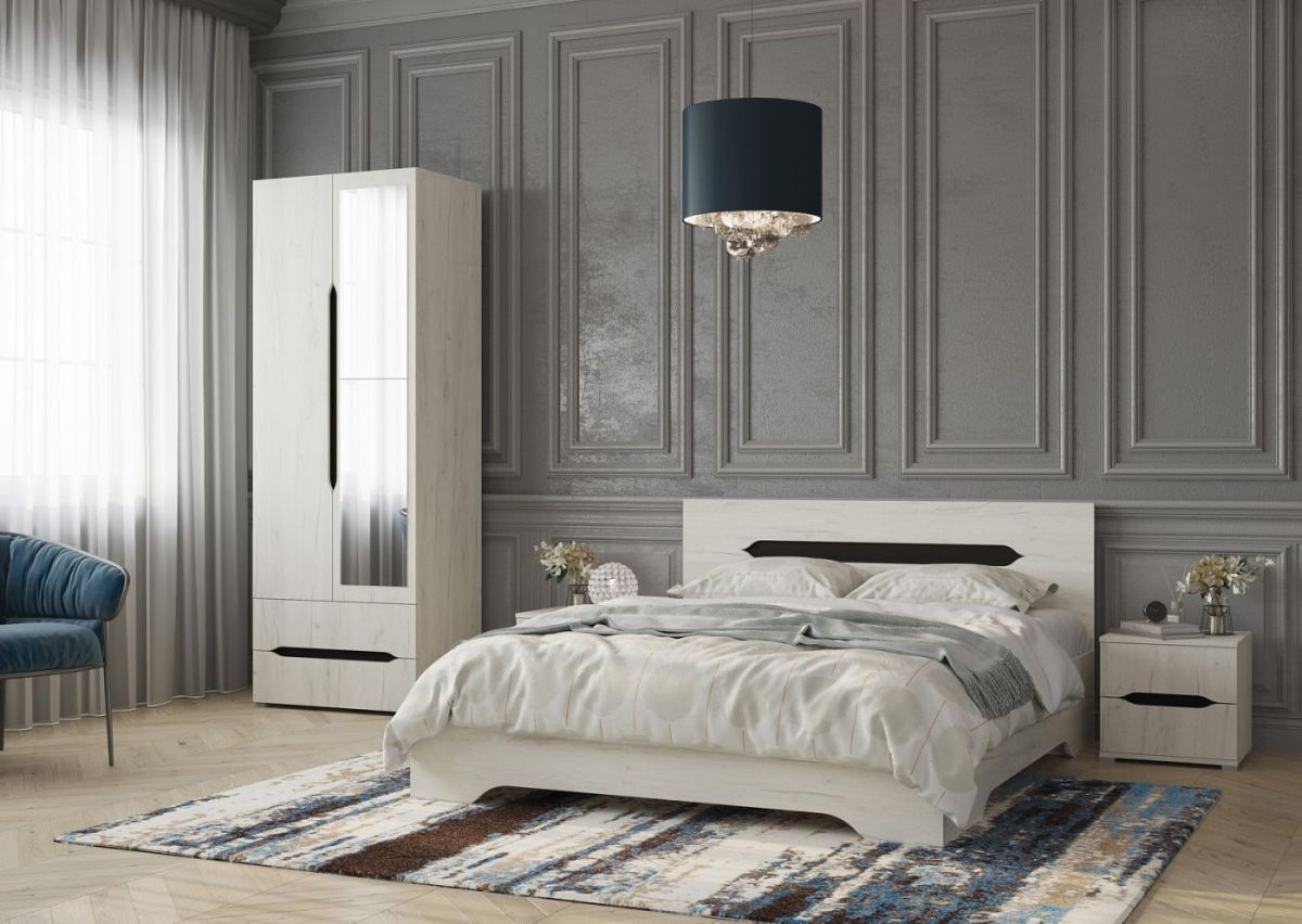 Тумбочка Вега (Крафт белый - Венге) | фото 2