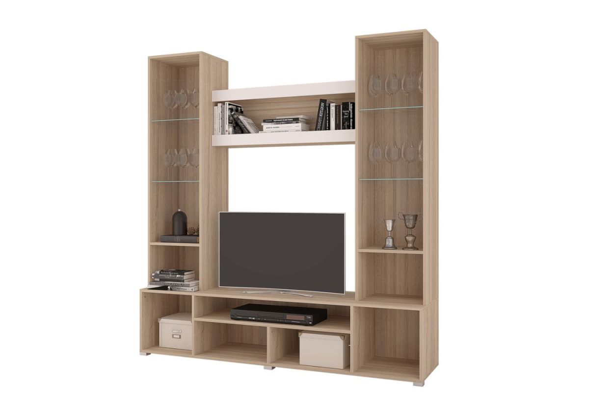 Стенка АНТАЛИЯ 2 (Сонома/Графит софт) | фото 2