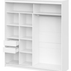 Шкаф-купе ШКП 3 Серия 2 (2000) Белый текстурный | фото 2