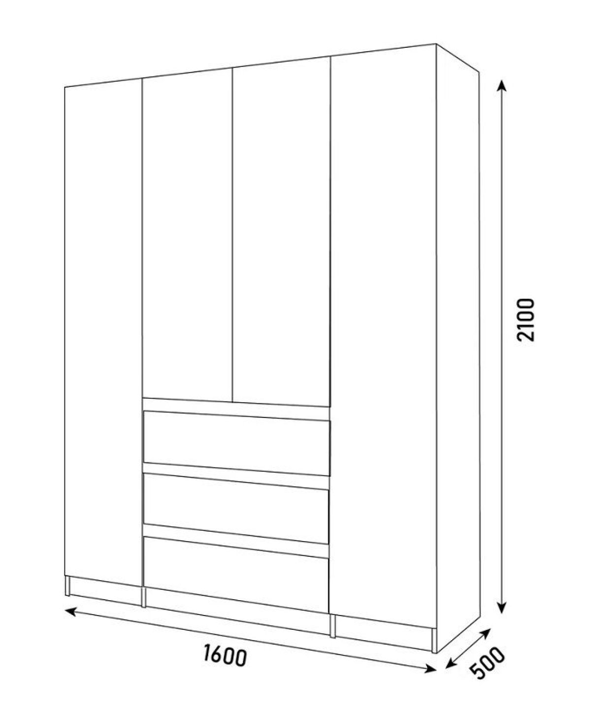 Спальный гарнитур Парус (Белый/Белый) 1400 (Вариант-1) | фото 9