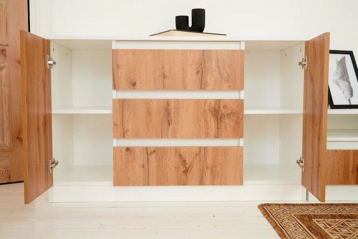 Спальный гарнитур Парус (Белый/Вотан) 1400 (Вариант-1) | фото 12