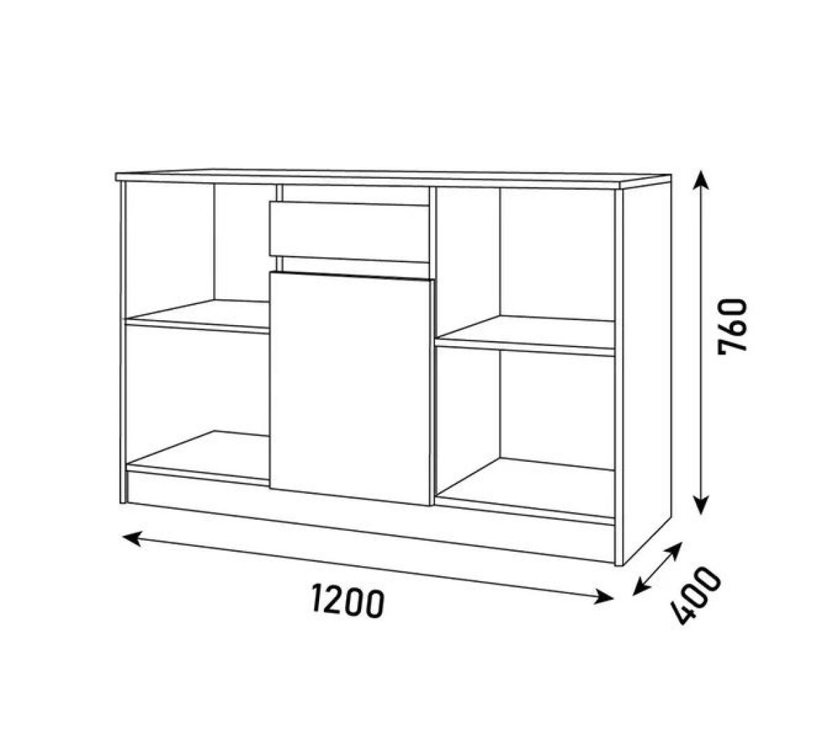 Тумба ТВ малая Парус (Белый/Графит) | фото 4