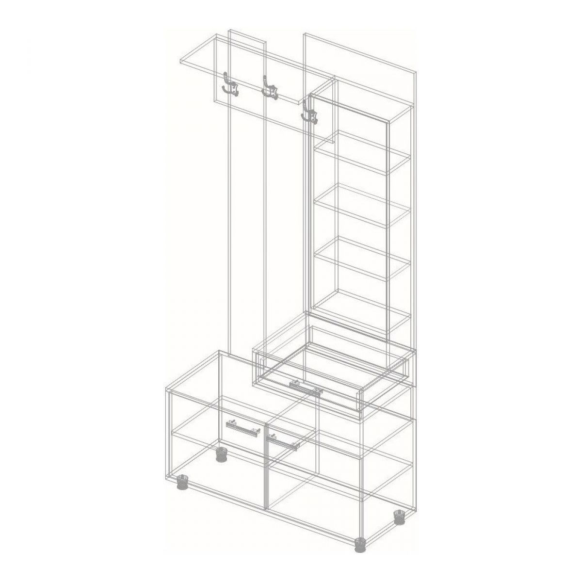 ГРАФ Прихожая (модульная) темно серый | фото 5