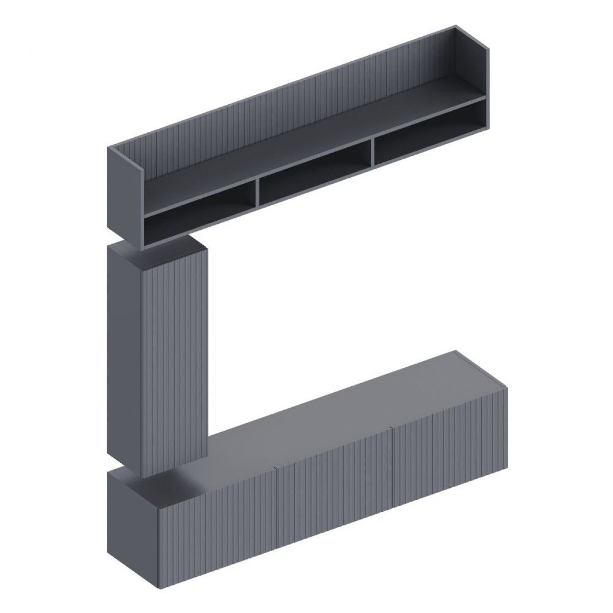 КВИНТА Гостиная (модульная) темно серый | фото 2