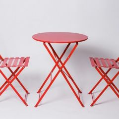 Набор садовой мебели ST 001 R (стол + 2 стула) металл | фото 5