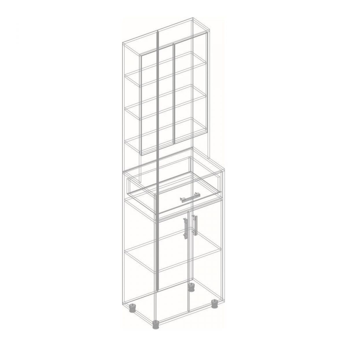 ГРАФ Тумба с зеркалом (перламутр) | фото 2