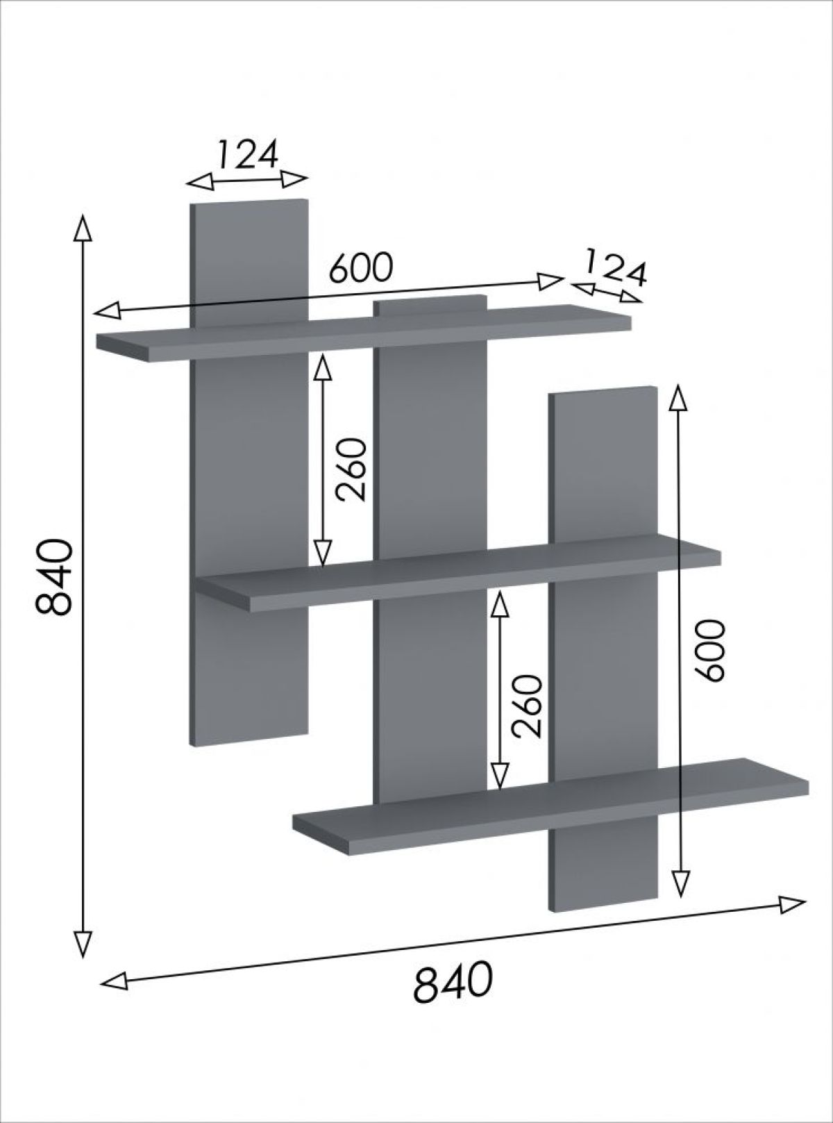 Полка навесная 5 Дублин | фото 3