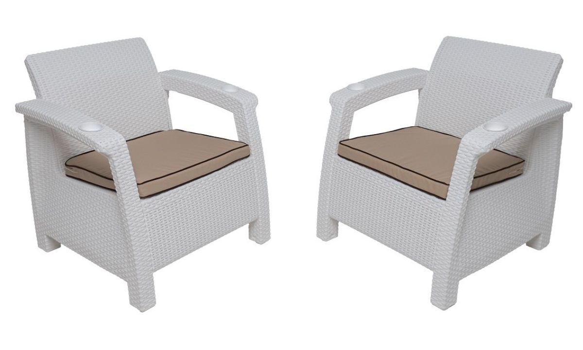 Комплект уличной мебели Yalta Premium Terrace Set (Ялта) белый (+подушки под спину) | фото 4