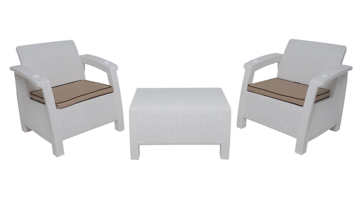 Комплект уличной мебели Yalta Premium Terrace Set (Ялта) белый (+подушки под спину) | фото 8