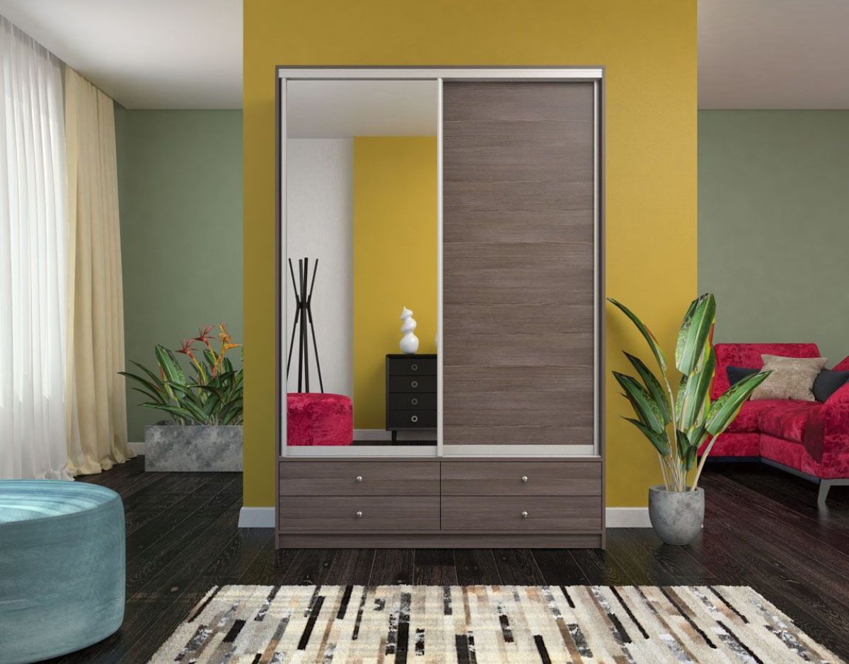 Шкаф-купе Ольга 1900 ЛДСП/Зеркало (ЛДСП 2 кат.) | фото 5