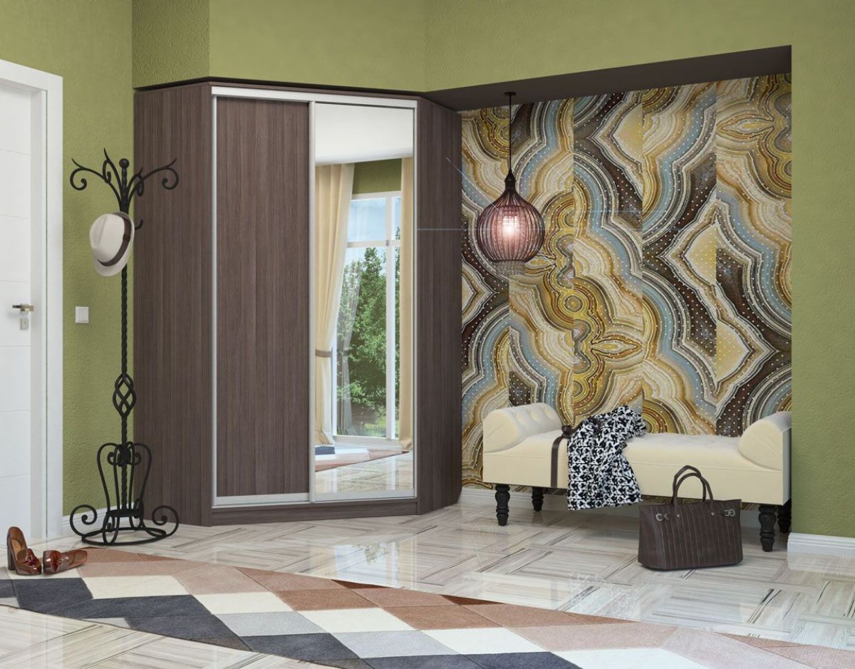 Шкаф-купе угловой Елена 1266*1266 ЛДСП/Зеркало (ЛДСП 2 кат.) | фото 4