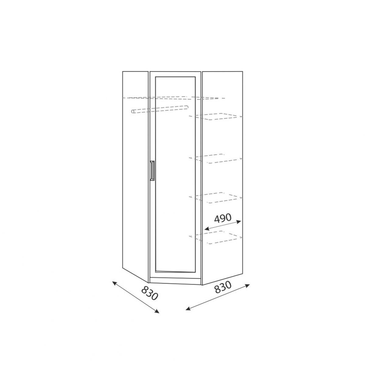 Дуглас (подростковая) М01 Шкаф угловой | фото 3