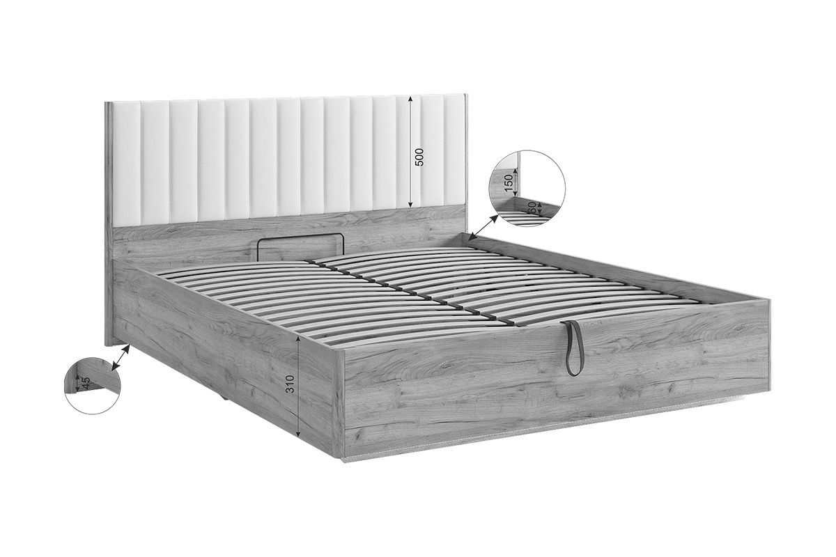 АДАМ Спальный гарнитур (модульный) белое дерево | фото 6