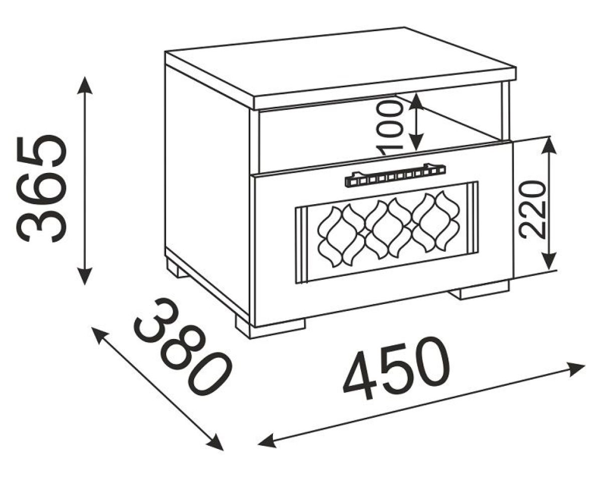 Тумба прикроватная Тиффани М24 | фото 2