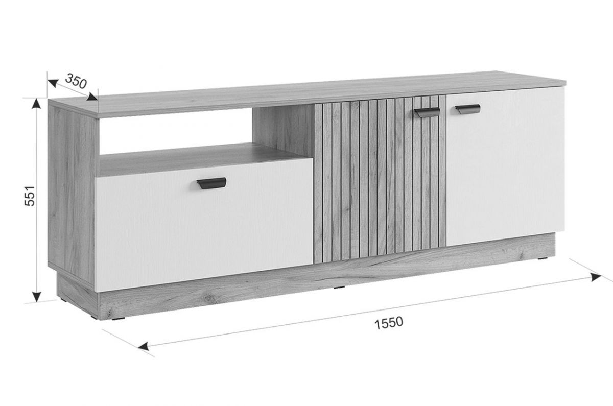 МОДИ К1 Гостиная (белое дерево) | фото 4