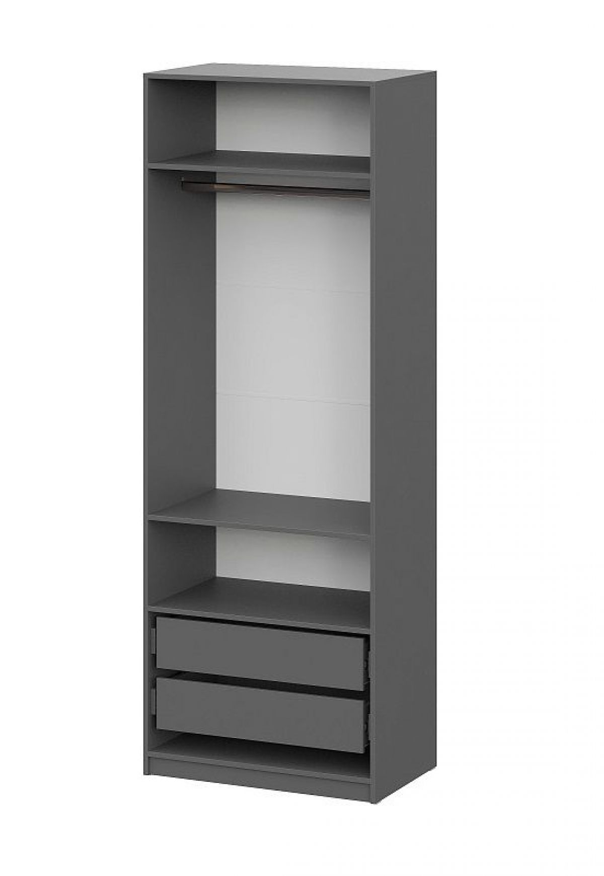 Шкаф ШК-5 + 2 полки + ящики (800) Графит | фото 2