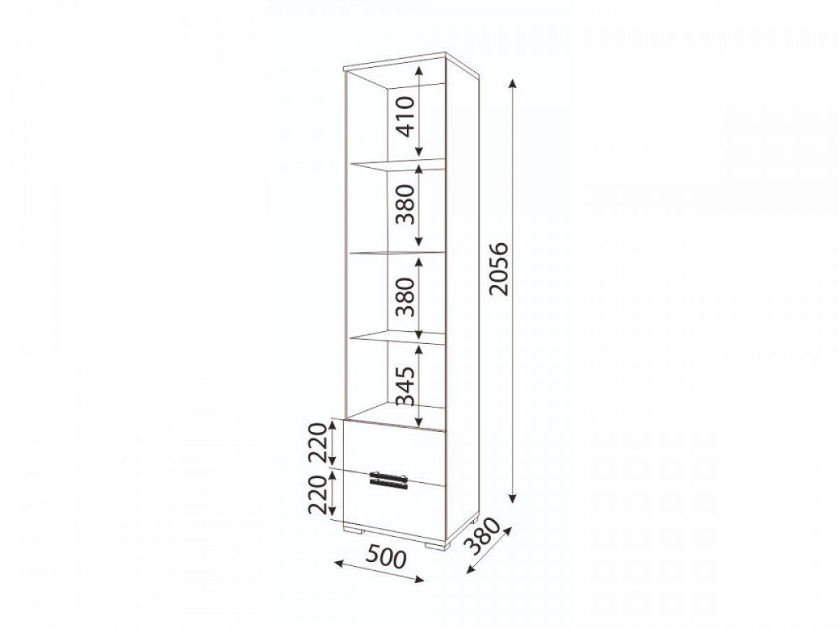 Мармарис (гостиная) М07 Пенал-витрина | фото 2