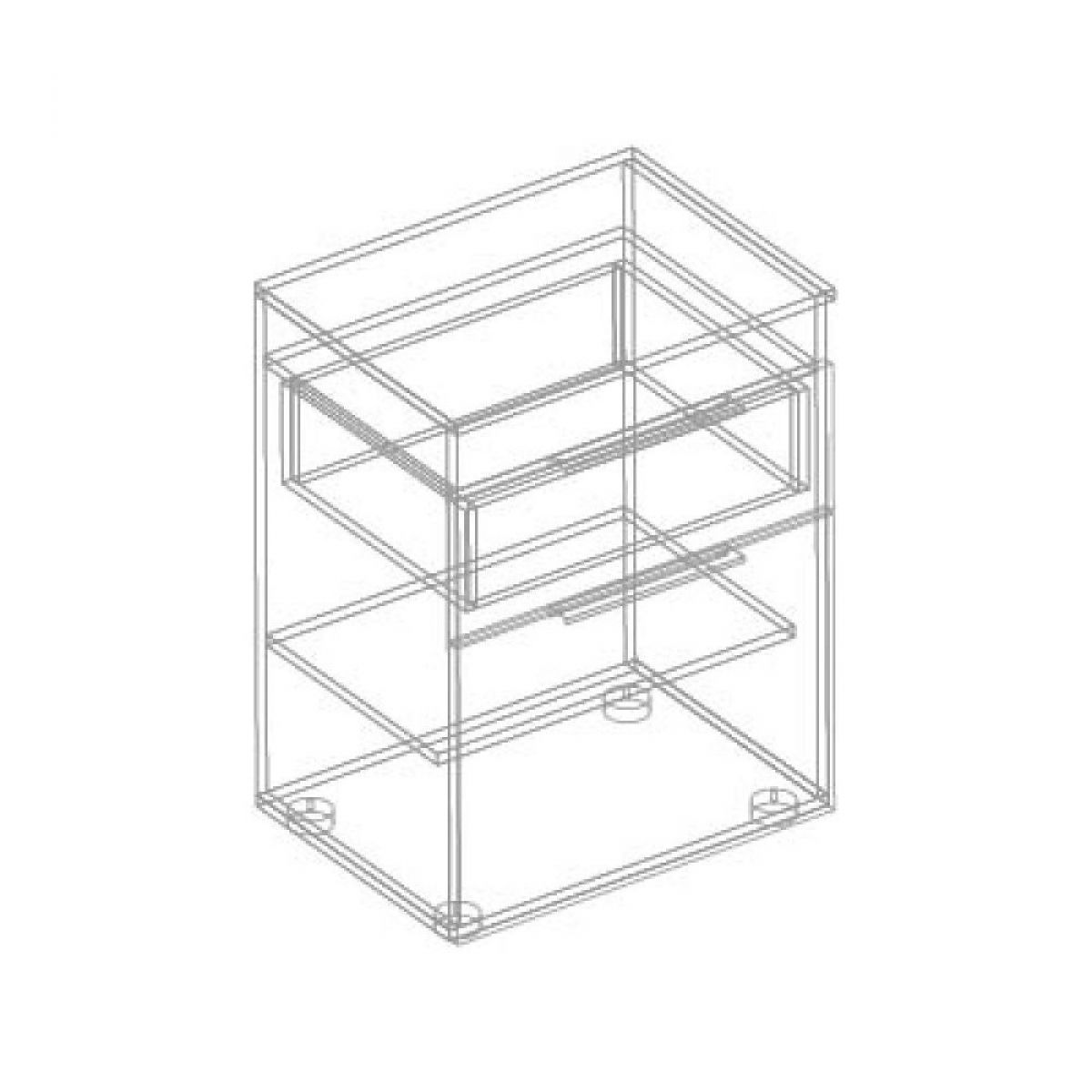 ВИТА Тумба 1-ств с ящиком и нишей (темно серый) | фото 2