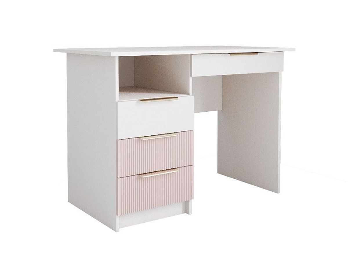 ЛАВИС Детская (модульная) белый/роза-белый софт/ручка золотая | фото 2