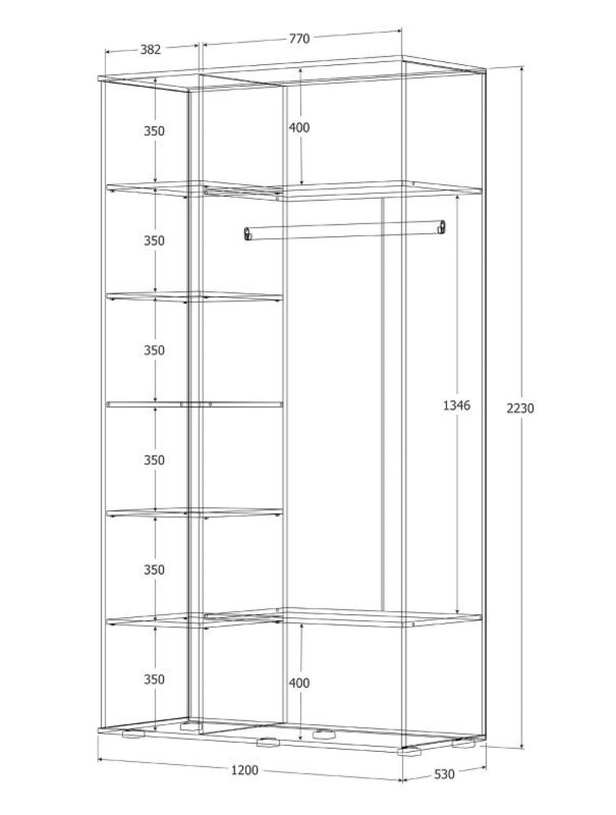 Шкаф Норден 1200 (Дуб Крафт золотой) | фото 3