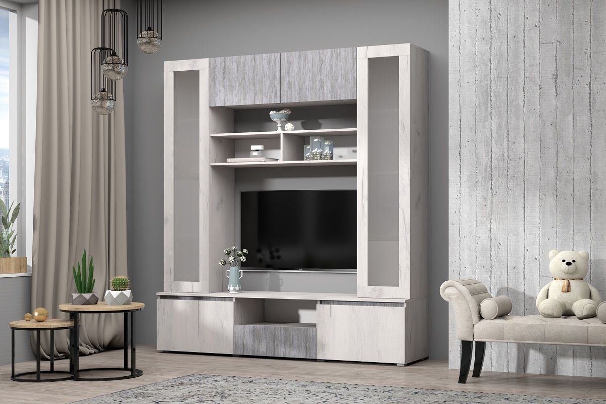 Модульная система Лиана (Дуб Крафт белый/Артвуд темный) | фото 3