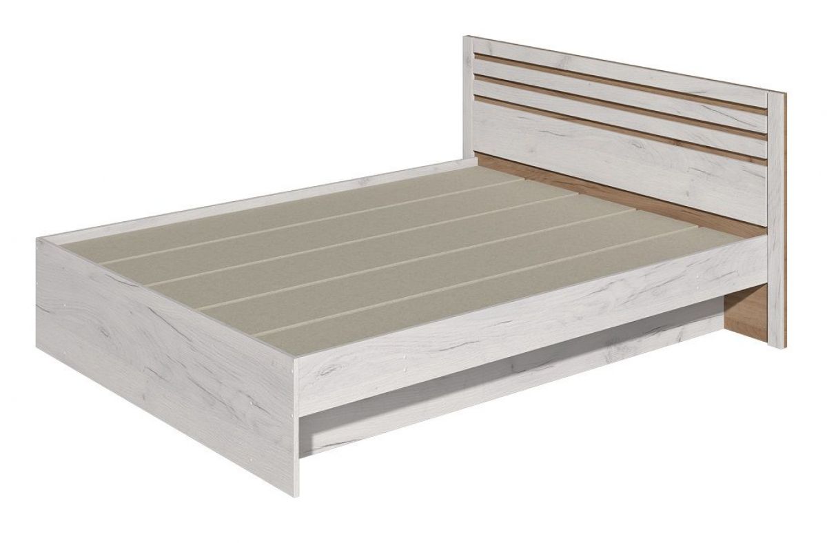 Спальный гарнитур Лиана (Дуб Крафт Белый/Дуб Крафт Золотой) | фото 2