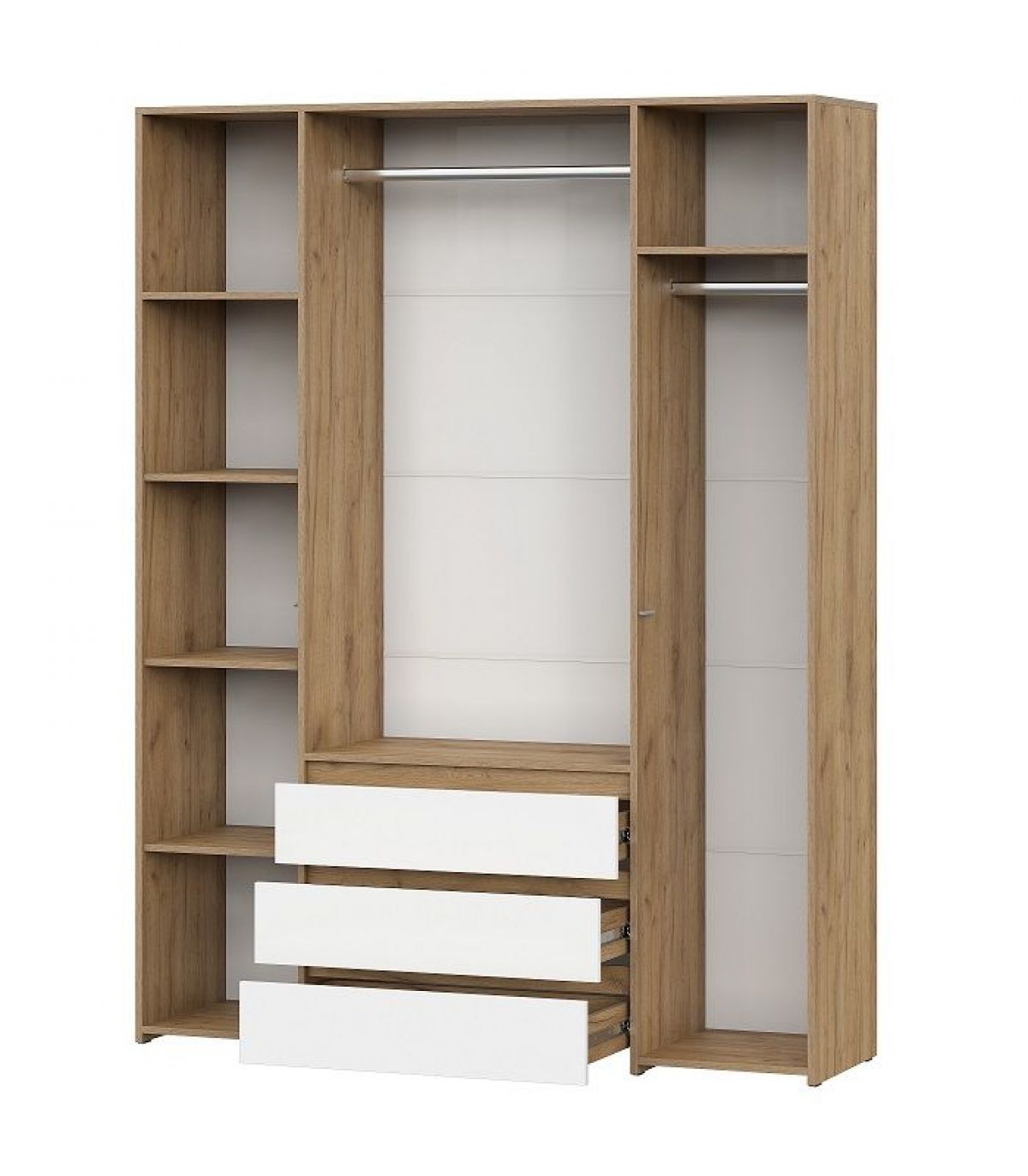 НЕКСТ 1 Спальный гарнитур (модульный) Дуб Золотой/Белый | фото 15