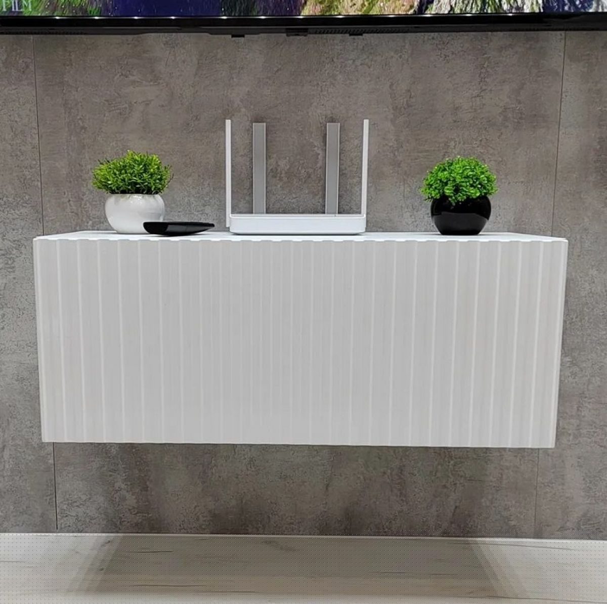 Тумба подвесная под ТВ LINES MTV1-MA 750 Белый матовый (Белый-M 10.1.2) | фото 2