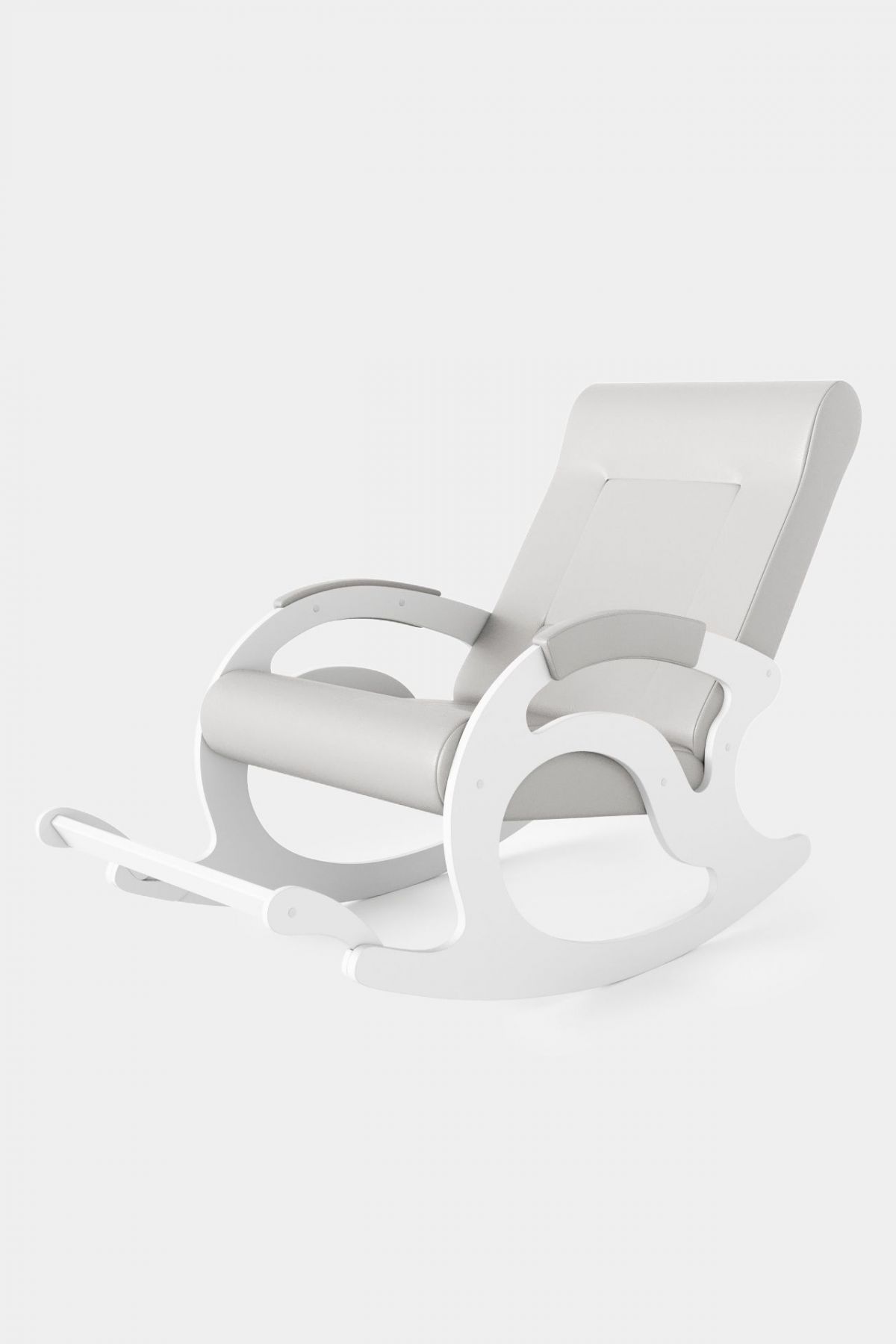 Кресло-качалка Тироль 12-К-КР (экокожа/белые) КРЕМ | фото 2