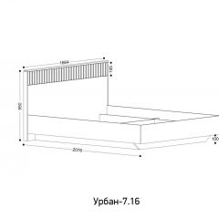 УРБАН - 7.16 Кровать 1600 С ОРТОПЕДОМ и ПМ ПВК | фото 2