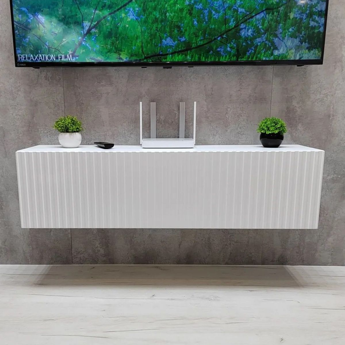 Тумба подвесная под ТВ LINES MTV4-MA 1150 Белый глянец (Белый-M 10.1.1) | фото 2